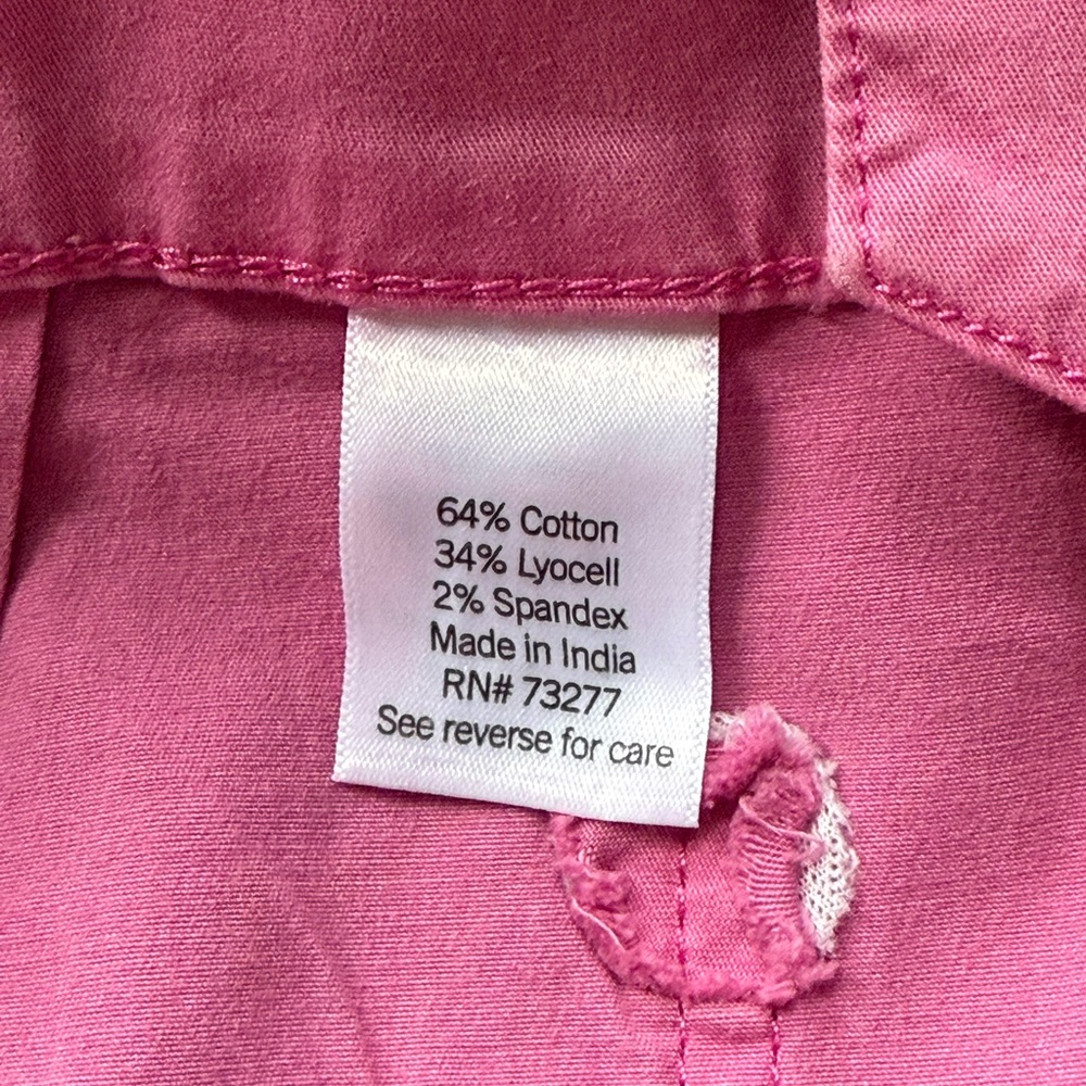 Plus Size Lauren Conrad Super High Rise Wide Leg Pink Crop Pants Size 26W NWT - Picture 7 of 7